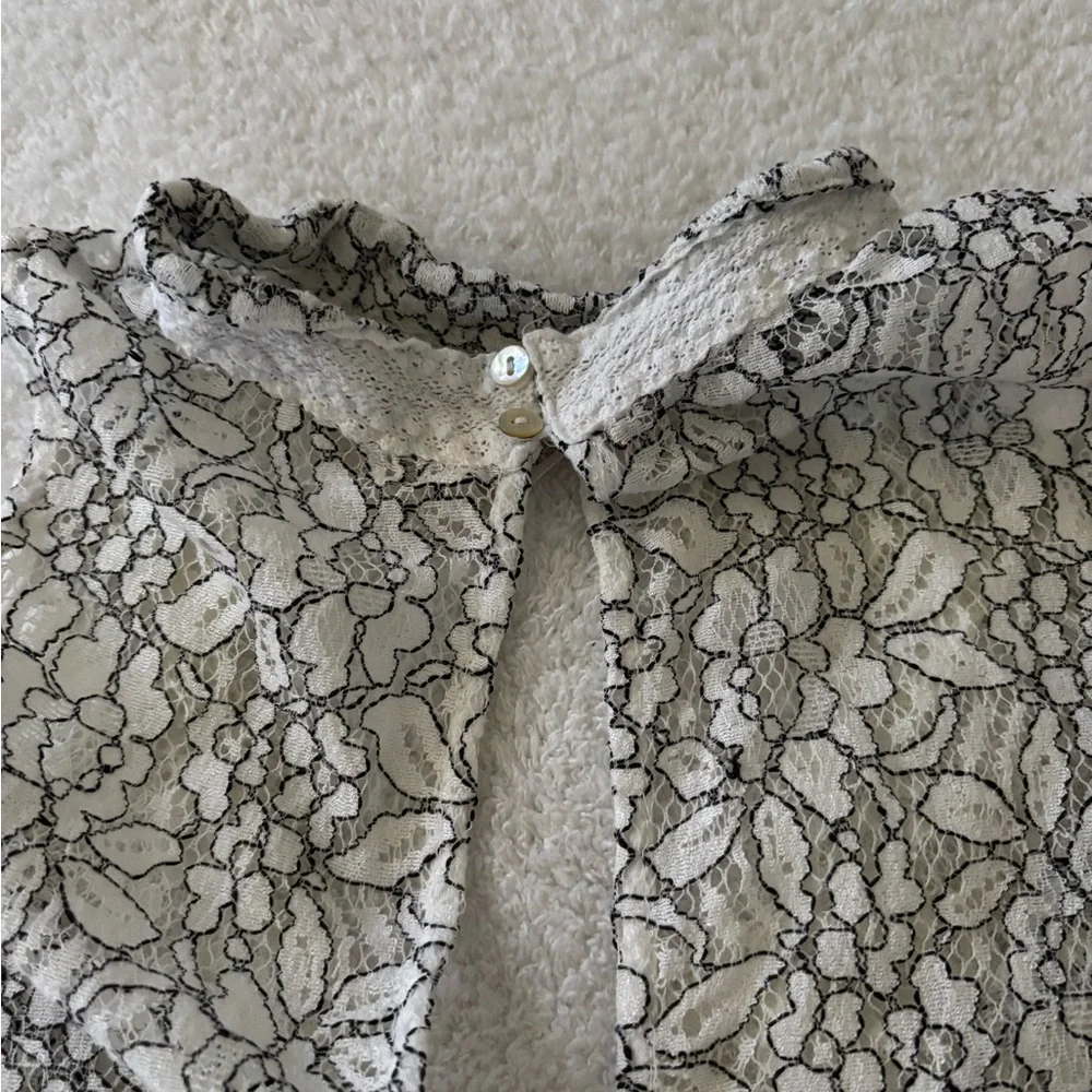 Free people Cross my heart in Lace Tunic Dress Bohemian Flowy Festival Size M - Picture 6 of 13